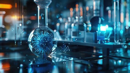 Innovative nanotechnology device in a modern lab.