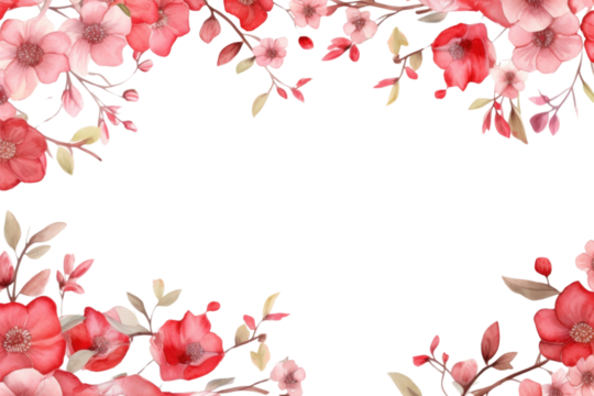 PNG Red flower border frame backgrounds pattern petal.