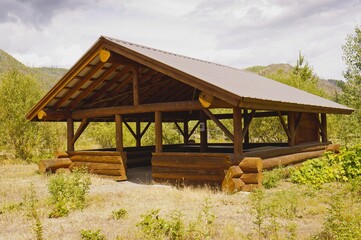 Cook shelter at a horse camp.