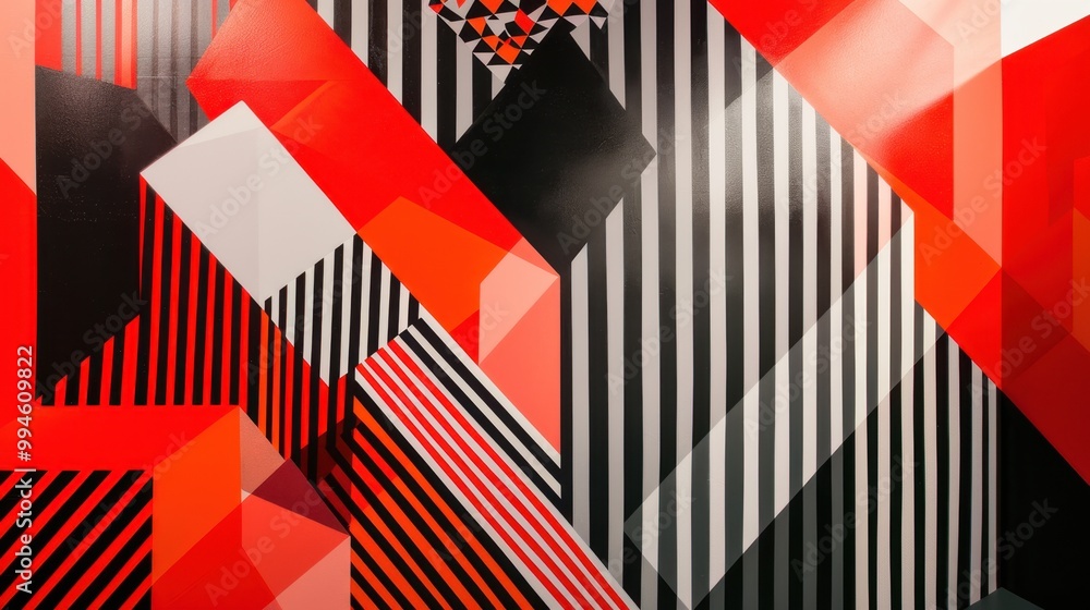 Poster intersecting lines creating intricate geometric shapes