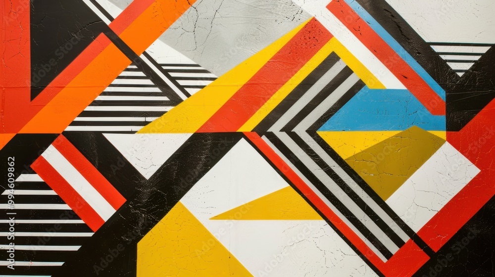 Poster intersecting lines creating intricate geometric shapes