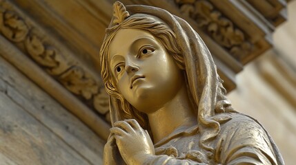 Obraz premium Avignon: Golden Virgin bell tower.