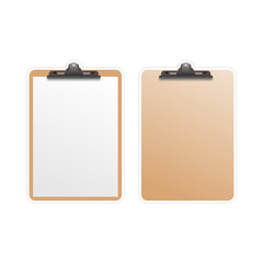 clipboard with blank paper background