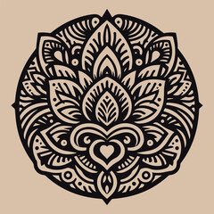 Coloring page featuring mandalas