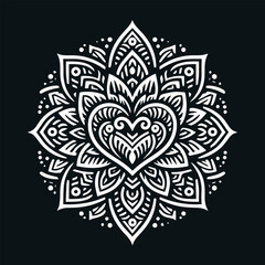 Hand-drawn mandala illustration in vector format