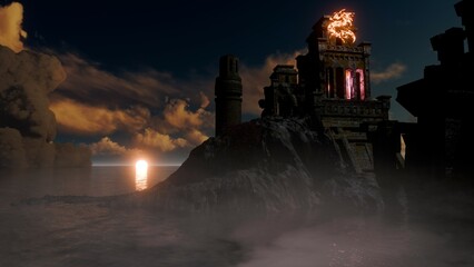 A secret full place where there is a castle of Shaolin monks.