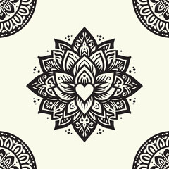 Hand-drawn mandala illustration in vector format