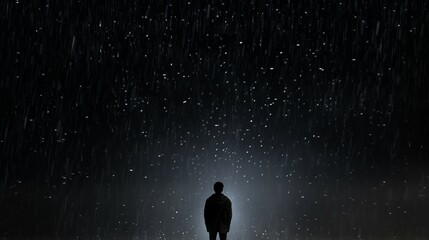 The Lonely Man Hug the Rain