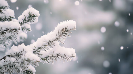 Obraz premium Snowy branch