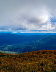 Landscape of Bieszczady Mountains.