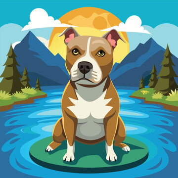 Cartoon dog pets.