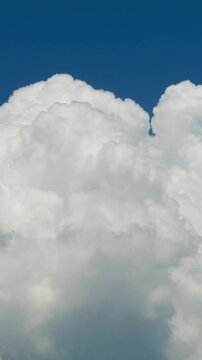 Vertical video of a big thunder clouds, high qualitative time lapse, no flicker.