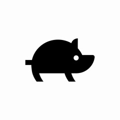minimal pig icon sign vector