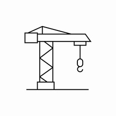 tower crane icon sign vector