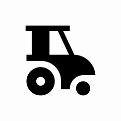 tractor side view icon sign vector