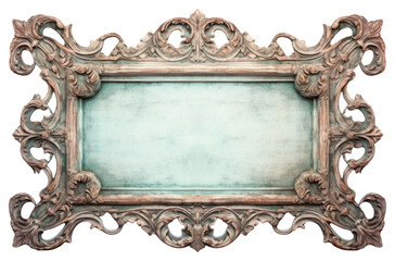 PNG Vintage frame of wood backgrounds white background architecture.