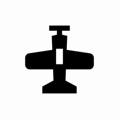 small plane with two engines icon sign vector