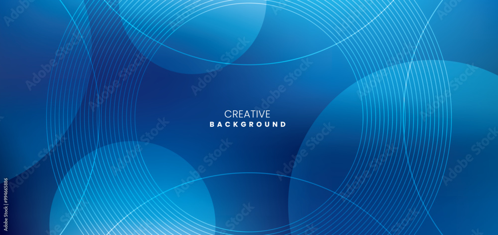 Poster blue abstract background with light and dark colors and geometric shapes with bright lines. modern m