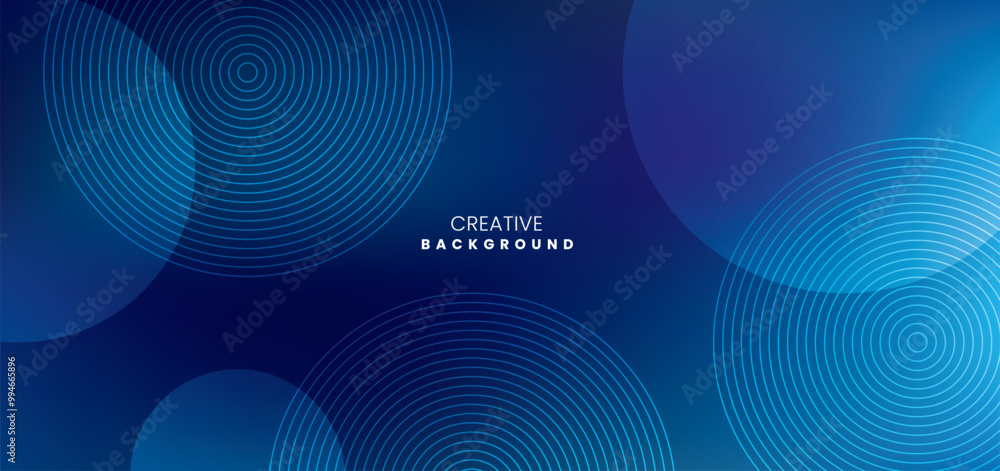 Poster blue abstract background with light and dark colors and geometric shapes with bright lines. modern m