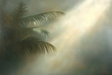 sun rays through the palmer