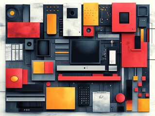 Strategic Cyber Monday digital marketing campaign illustrations featuring well-coordinated visuals for maximum impact.