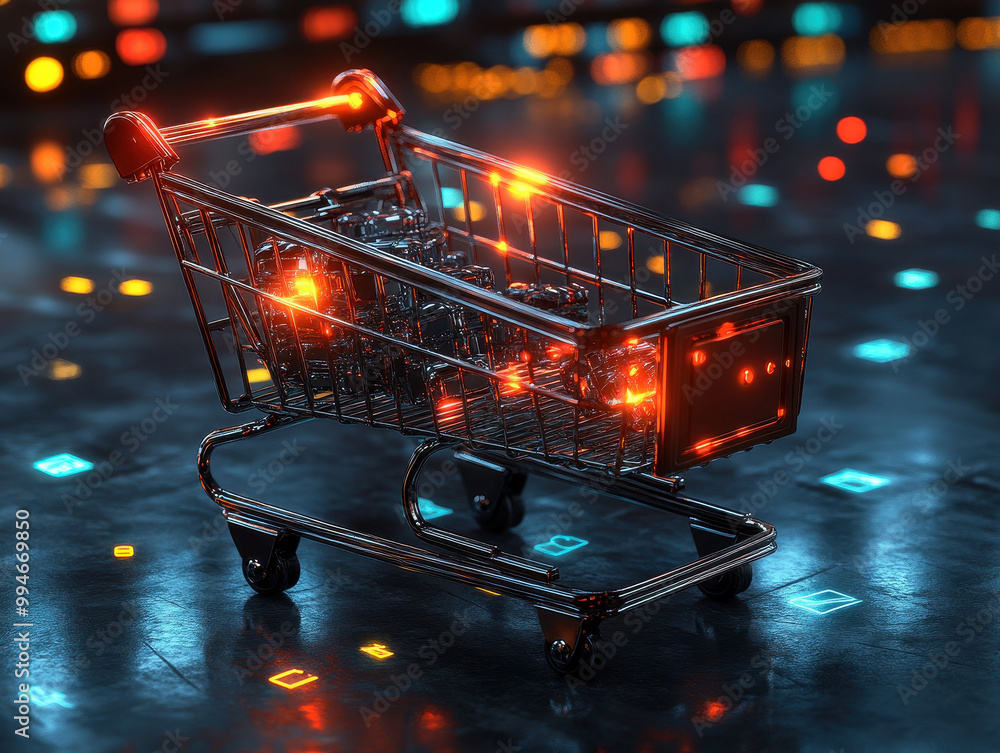 Poster user-friendly cyber monday shopping cart design illustrations to streamline the checkout process and