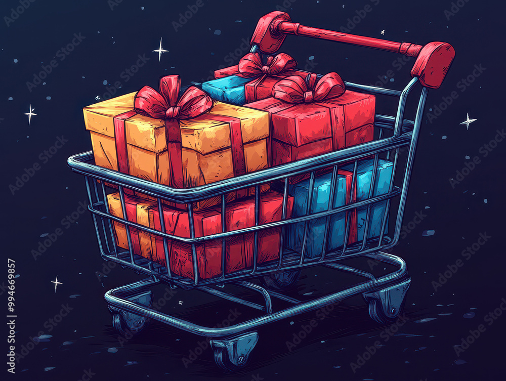 Poster user-friendly cyber monday shopping cart design illustrations to streamline the checkout process and