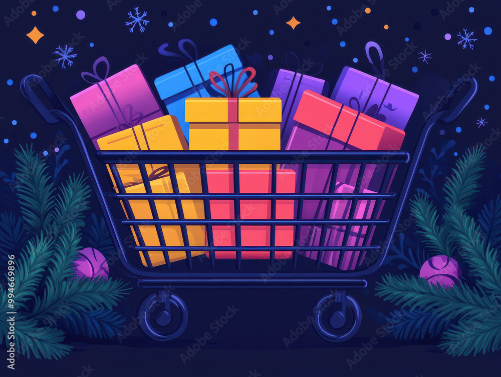 Poster user-friendly cyber monday shopping cart design illustrations to streamline the checkout process and