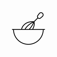 whisk mix icon sign vector