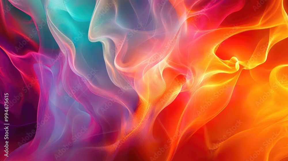 Aufkleber stunning dynamic flame effects in vibrant colors, creating a bold and abstract composition with cutt