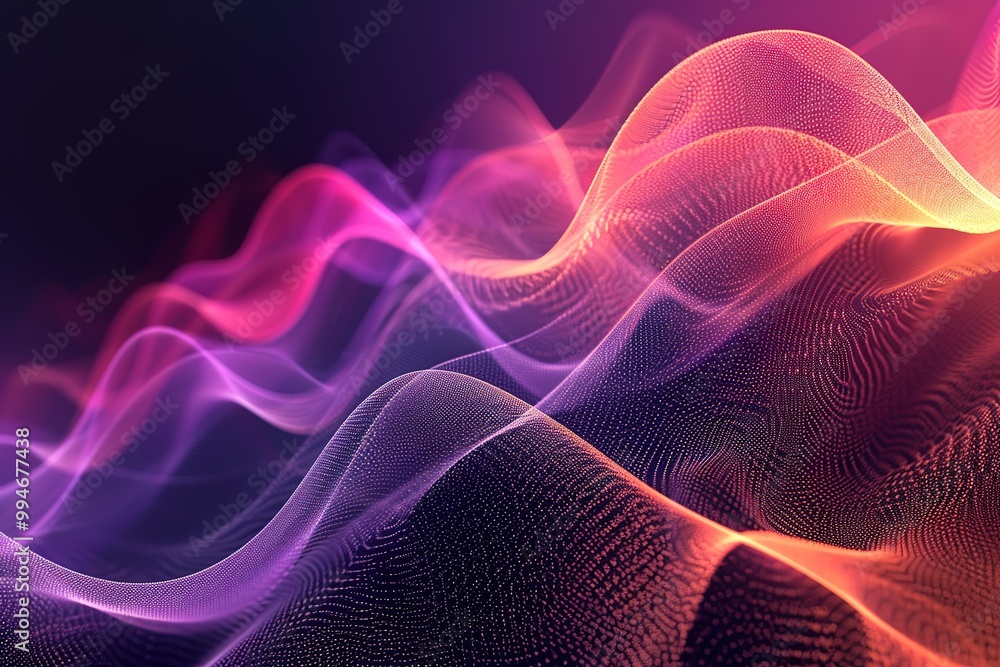 Poster spiral sound wave rhythm line dynamic abstract vector background
