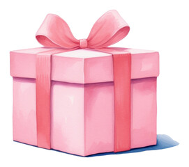 PNG Pink gift box paper white background anniversary.