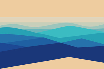 Abstract colorful orange curve background