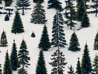 Fototapeta premium Trees in the Snow