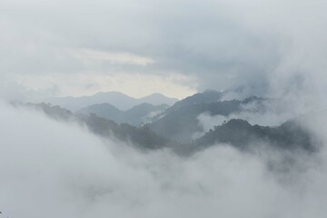 fog over the mountains