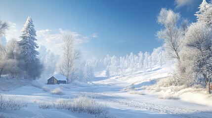 A winter wonderland sparkles in sunlight, perfect for a Merry Christmas and Happy New Year!