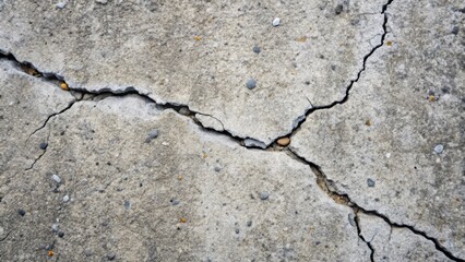 Fototapeta premium Large crack running through a dry earth surface