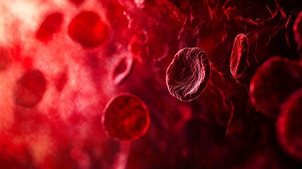 Fototapeta premium Red Blood Cells in Motion