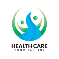 Premium Quality healthcare medical abstract modern minimalist 3d colorful logo design template