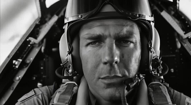 piloto em um aviao voltando de uma batalha