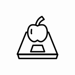 measure the weight of food icon sign vector