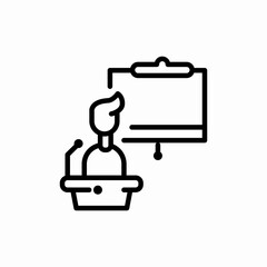 user presentation icon sign vector