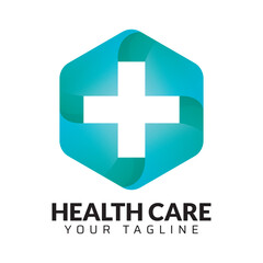 Premium Quality healthcare medical abstract modern minimalist 3d colorful logo design template