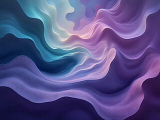 Obraz premium Surrealist Abstract Background with Swirling Forms in Purple and Teal
