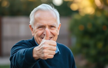Positive Elderly Man Portrait