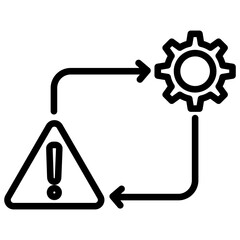 Crisis management icon with line style