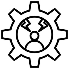 Obraz premium Stress management icon with line style