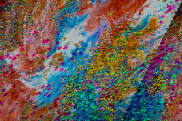 colorful abstract painting with swirls, scattered, speckles - abstract colorful background, abstract background