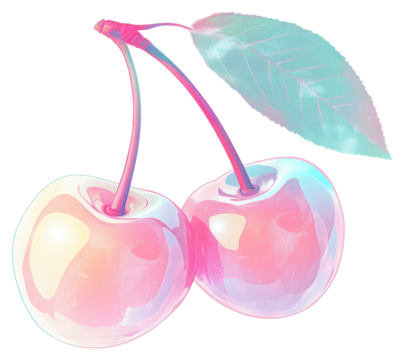 PNG  Simple cherries shape cherry illustration digital.