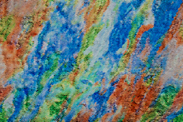 colorful abstract painting with swirls, scattered, speckles - background, texture